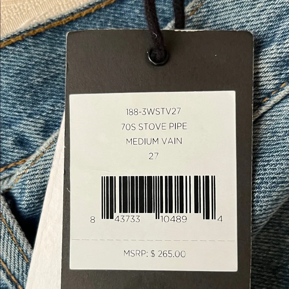 Re/Done Straight Leg Jeans (Size: 27) - Picture 4 of 10